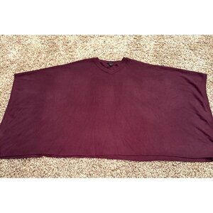 Ann Taylor M/L Purple V-Neck Poncho/Cape Sweater Cottagecore Prairie Casual
